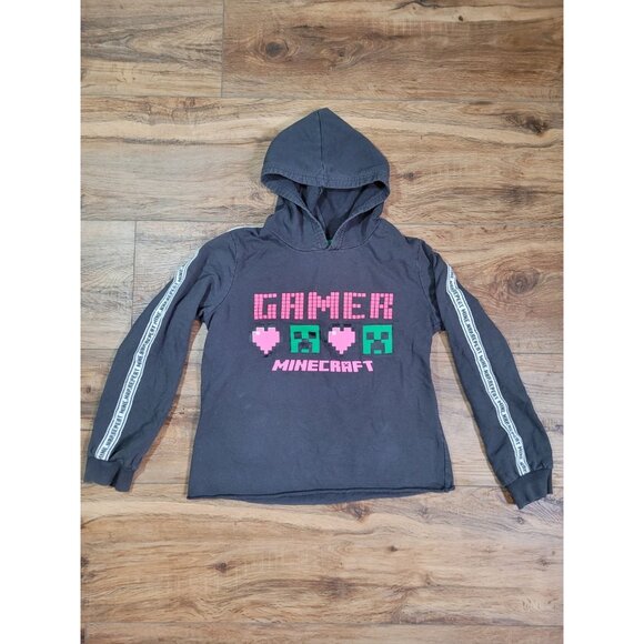 Minecraft Creeper Hoodie Kids Girls 12 Years Crop Hooded - Picture 2 of 10